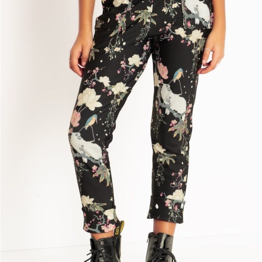 Blackmilk Koson Cockatoos Cuffed Pants